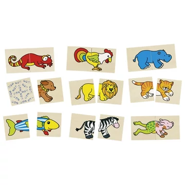 Memo + puzzle (32db-os) állatpárosító