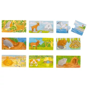 Párosító puzzle - állatok