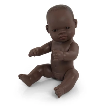 Baba, 32 cm, ruha nélkül, afrikai lány