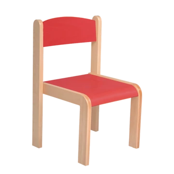 Bükkfa szék - ülésmagasság 35 cm - piros