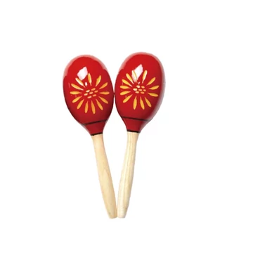 Fa maracas - extra nagy - piros