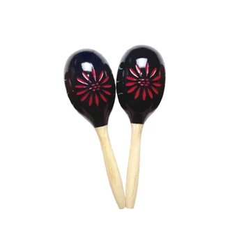 Fa maracas - extra nagy - fekete