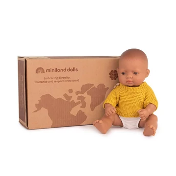 Fiú baba, 32 cm-es, ruhában
