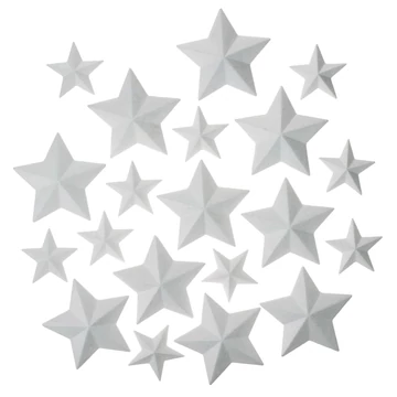 Hungarocell csillag, fehér, 2 méretben, 20 db