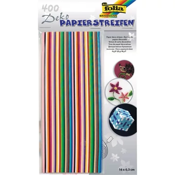 Quilling élénk színű hajtogatós papír csíkok 160 x 3 mm, 400 db