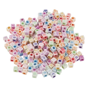 ABC gyöngyök, 6 x 6 mm, 300 db/cs