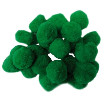 Pompon, 30 mm, kb. 250 db/csomag, zöld