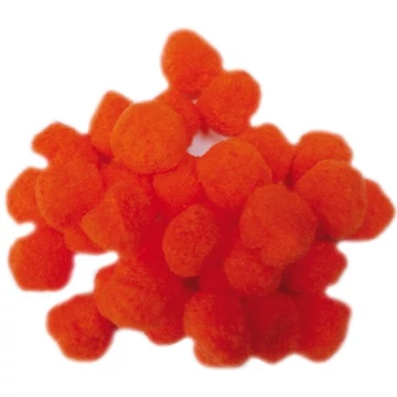 Pompon, 30 mm, kb. 250 db/csomag, narancssárga