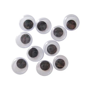Kerek, ragasztható dekor szem, 6 mm, 100 db