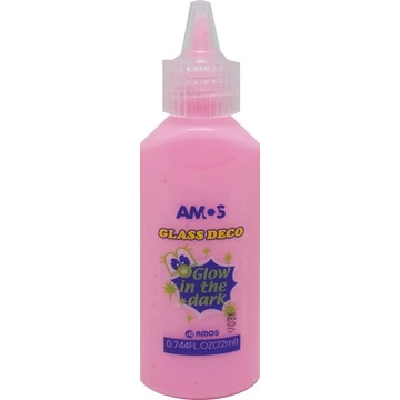 Üvegmatrica festék, 22 ml, foszforeszkáló, pink