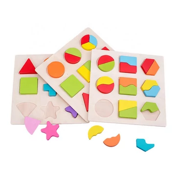 Felező puzzle - színek és geometriai formák
