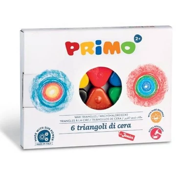 Zsírkréta PRIMO 074TRI6 háromszög alakú (marok), 6db-os készlet