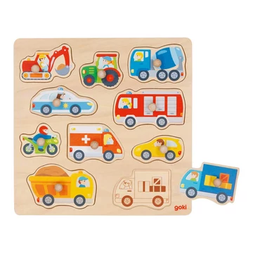 Fogantyús puzzle kirakó - Járművek