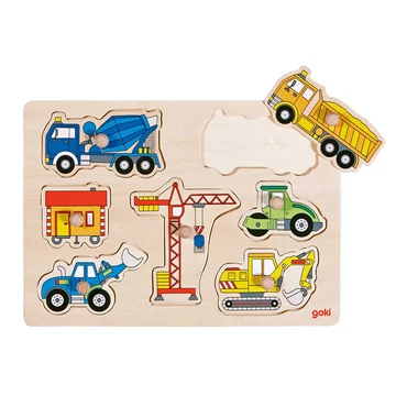 Fogantyús puzzle építési járművek