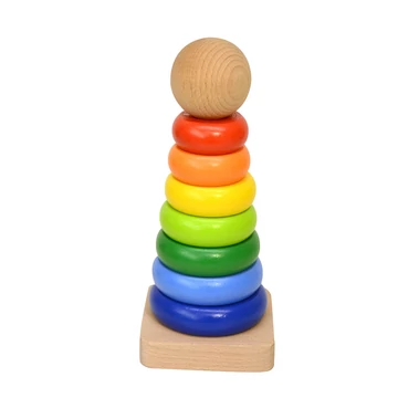 Montessori toronyépítő játék - sima torony