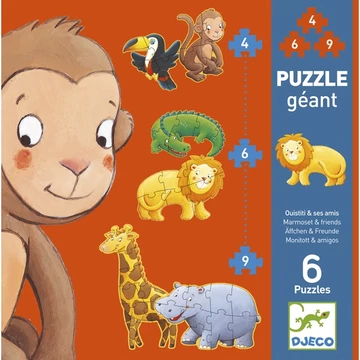 Óriás puzzle - Marmoset és barátai, 4-6-9 db-os - Marmoset and friends