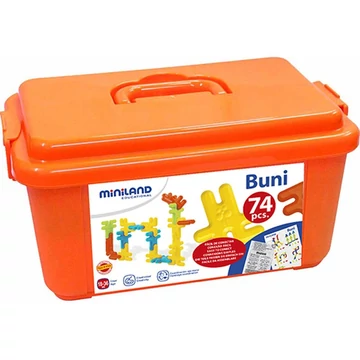 Buni: építőjáték, 74 darabos, praktikus tárolódobozban