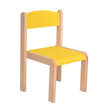 Bükkfa szék - ülésmagasság 38 cm - sárga