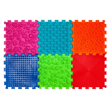 6 elemből álló Puzzle masszázs szőnyeg