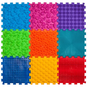 Puzzle Mix 9 elemből álló ortopédiai masszázs szőnyeg