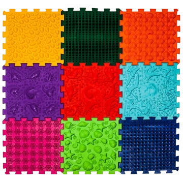 Ortek Dinoszauruszok Puzzle 9 elemből álló masszázs szőnyeg