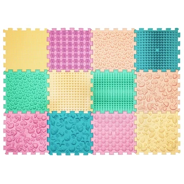 Puzzle Mix Pasztell 12 darabos masszázs szőnyeg