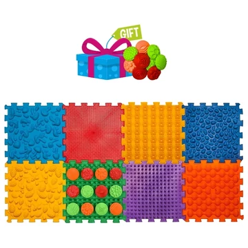 Mix Puzzle 8 elemből álló masszázs szőnyeg + „Minták” ajándékba