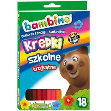 Háromszögletű színesceruza készlet 18 db-os