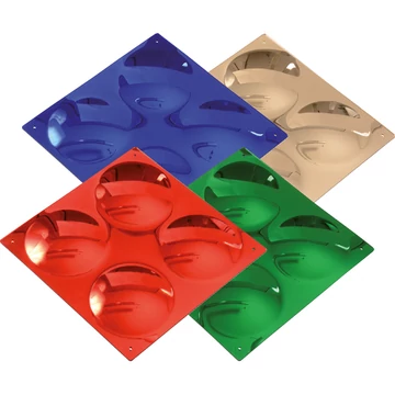 Színes ívelt tükrök 33x33 cm 4 darabos szett