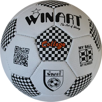Winart Soccerball College No.5. white/black