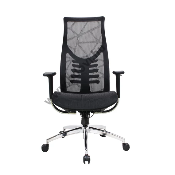 Prémium ergonomikus irodai szék, hálós forgószék, fekete (GM-13 BLACK)