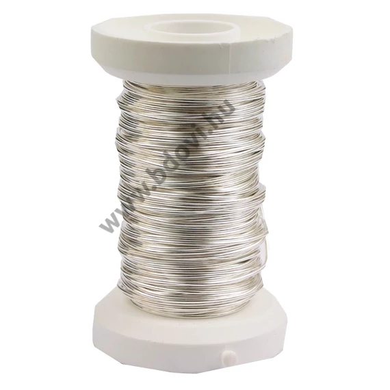 Ezüstözött rézdrót, 0, 6 mm/18 m