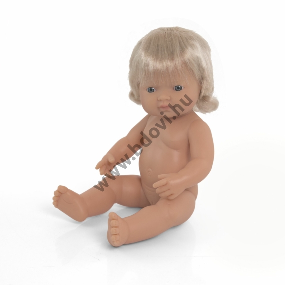 Hajas baba, 38 cm, ruha nélkül, európai lány