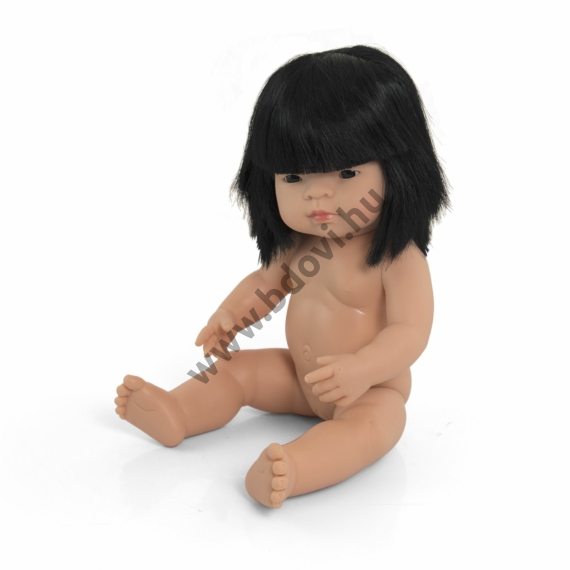 Hajas baba, 38 cm-es, ruha nélkül, ázsiai lány