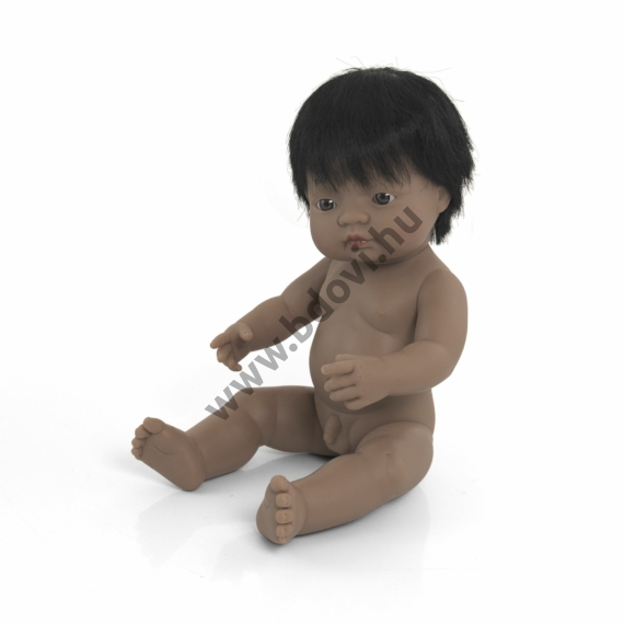 Hajas baba, 38 cm, ruha nélkül, latin-amerikai fiú