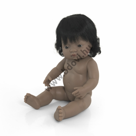 Hajas baba, 38 cm, ruha nélkül, latin-amerikai lány