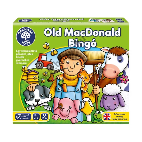 Old MacDonald bingó társasjáték