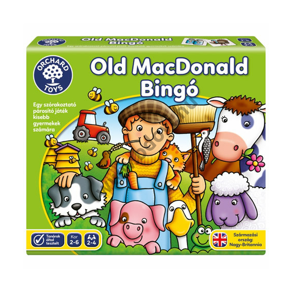 Old MacDonald bingó társasjáték
