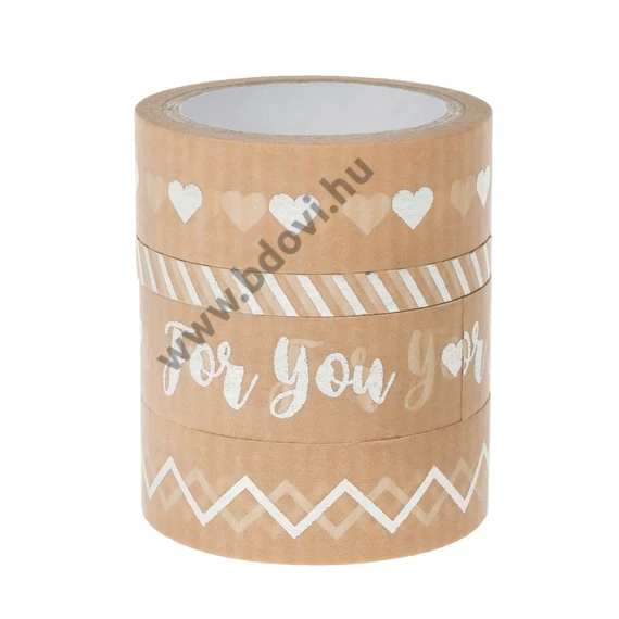 Washi  Tape  ragasztószalag  -  hotfoil  barna  papír