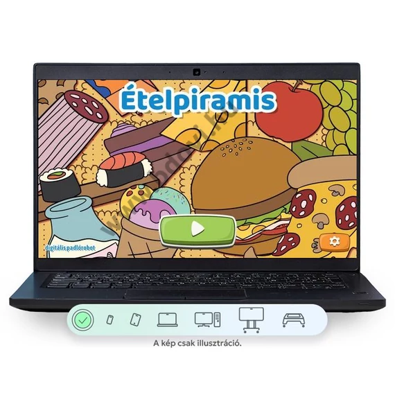 Ételpiramis - alsós programozás oktatási szoftver