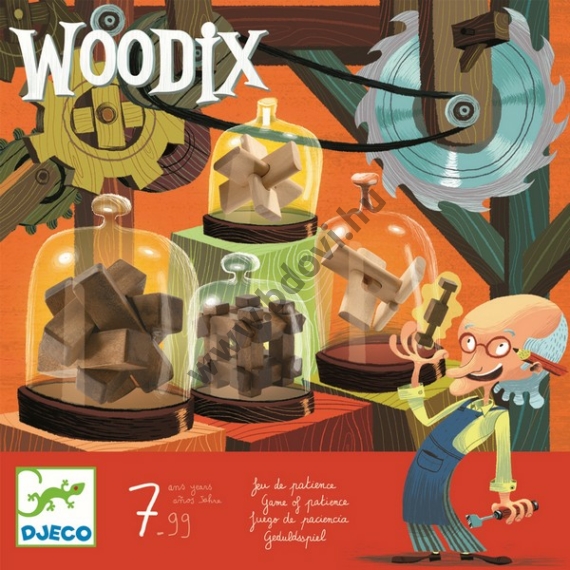 Djeco -Logikai játék - Fa ördöglakatok - Woodix