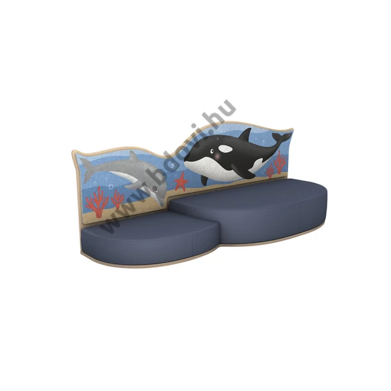 Gyerek akusztikus kanapé "Ocean" kétszintes (balos)