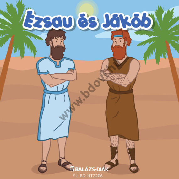Bibliai képkártya - Ézsau és Jákob