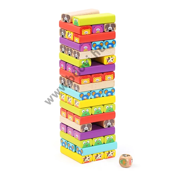 Leboruló torony (állatos) - jenga