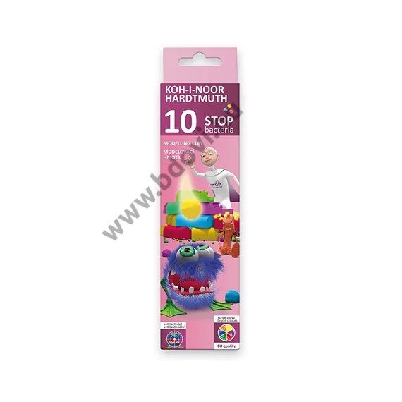 Gyurma KOH-I-NOOR antibakteriális színes 200 g 10 darabos