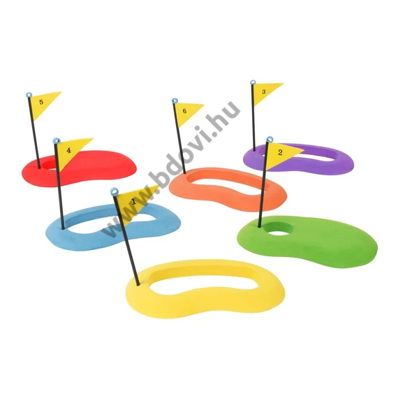 6 db golf putting célpont szett