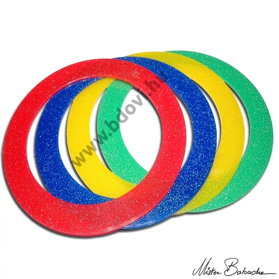 Mr Babache csillámos zsonglőr karika 32 cm – piros