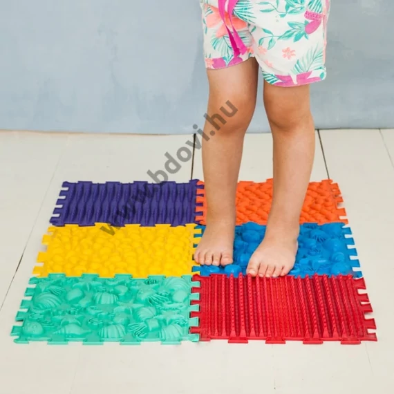 6 elemből álló "Tengerfenék" Puzzle masszázs szőnyeg