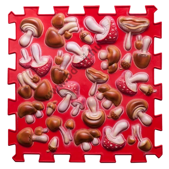 Gomba Puzzle Színes Piros 1 elemből álló masszázs szőnyeg