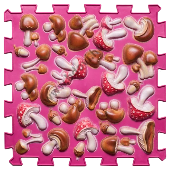 Gomba Puzzle Színes Rózsaszín 1 elemből álló masszázs szőnyeg